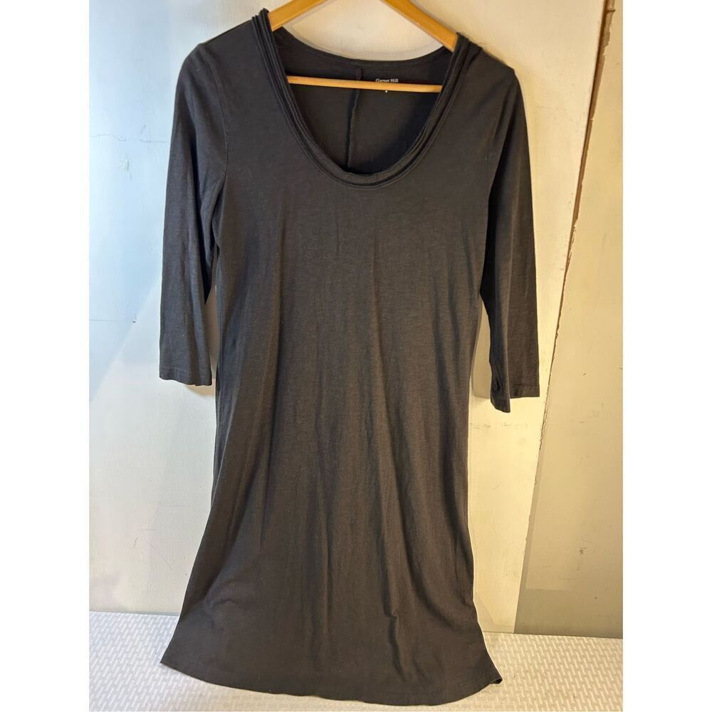 Garnet Hill dress gray small scoop neck